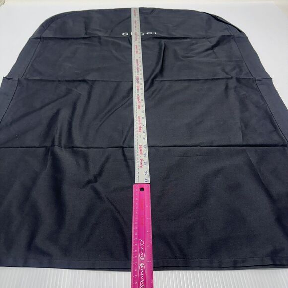 NEW Gucci Garment Bag Clothing Storage Black Fabric White Logo Lettering 42"x31" - Picture 4 of 6
